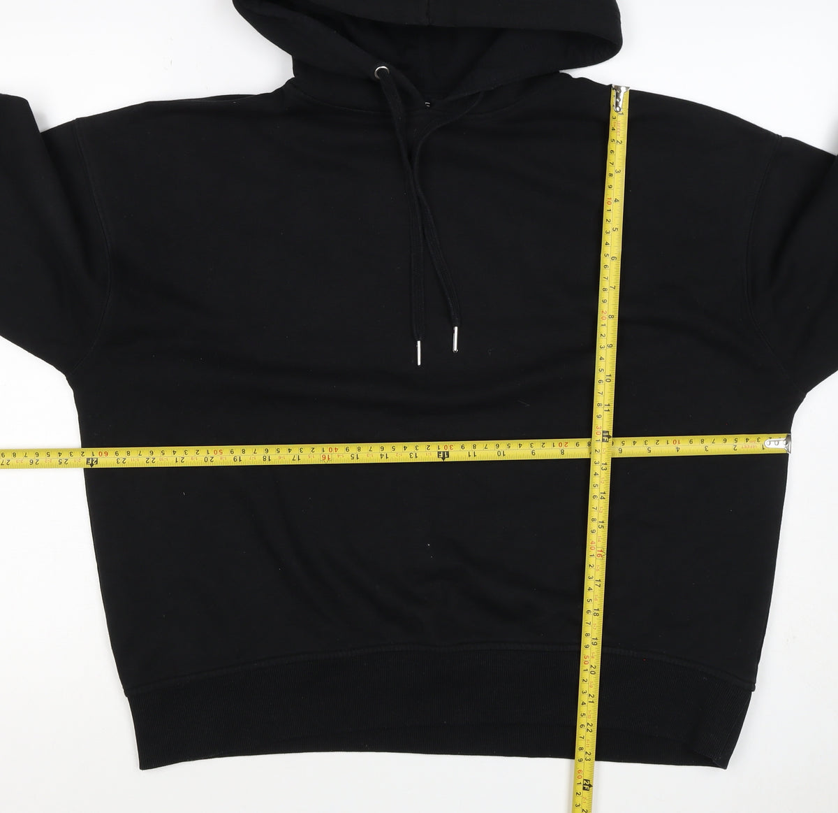 Brand and care label for R&F Women’s Black UK 20 Pullover Hooded Sweatshirt Drawstring