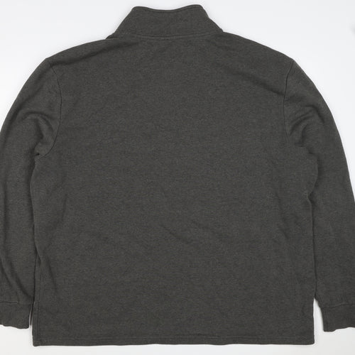 Livegy Men’s Grey XL 1/4 Zip Fleece Lined High Neck Sweatshirt NYC