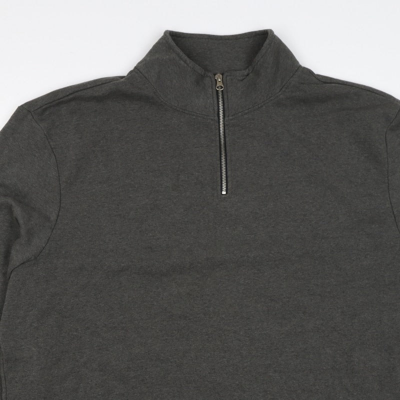 Livegy Men’s Grey XL 1/4 Zip Fleece Lined High Neck Sweatshirt NYC