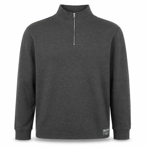 Livegy Men’s Grey XL 1/4 Zip Fleece Lined High Neck Sweatshirt NYC