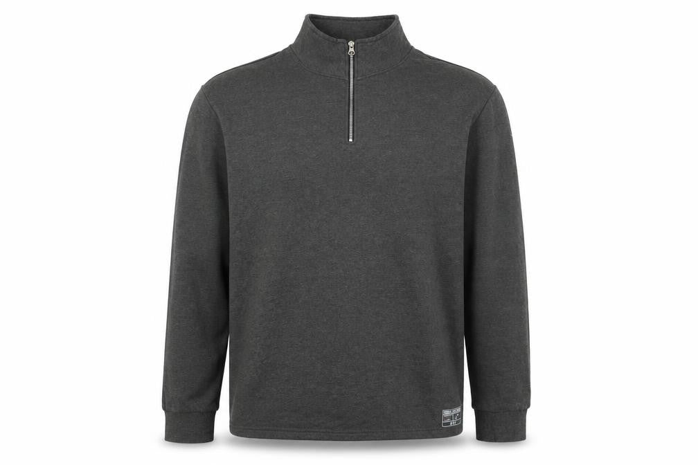 Livegy Men’s Grey XL 1/4 Zip Fleece Lined High Neck Sweatshirt NYC
