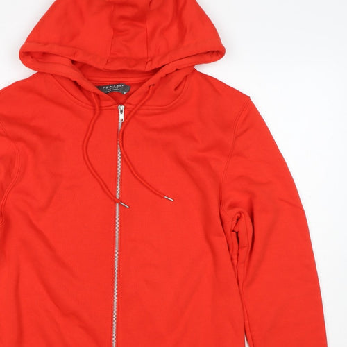Primark Premium Men’s Red M Full Zip Hoodie Drawstring Pockets