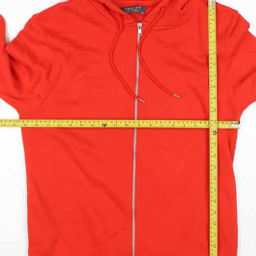 Primark Premium Men’s Red M Full Zip Hoodie Drawstring Pockets