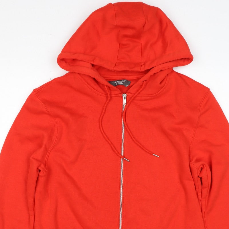 Primark Premium Men’s Red M Full Zip Hoodie Drawstring Pockets