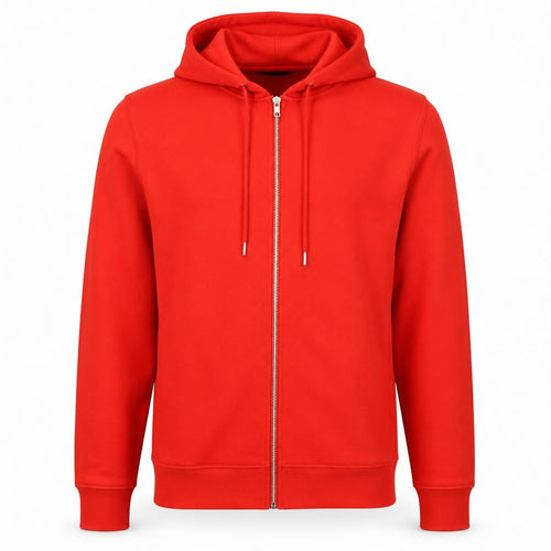 Primark Premium Men’s Red M Full Zip Hoodie Drawstring Pockets