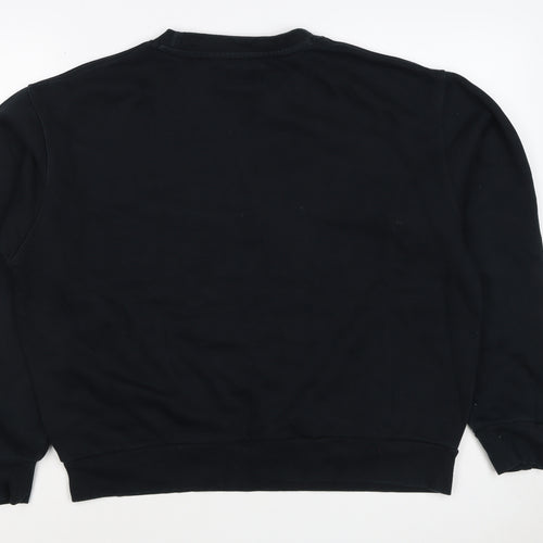 Converse Women’s Black M Logo Crew Neck Pullover Sweatshirt