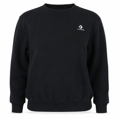 Converse Women’s Black M Logo Crew Neck Pullover Sweatshirt