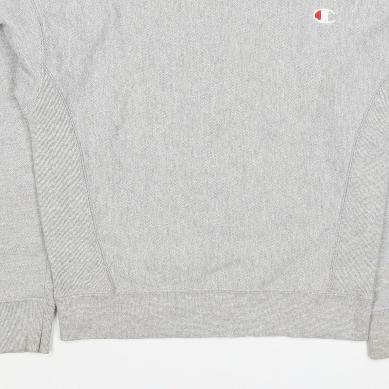 Champion Women Grey XS Reverse Weave Logo Crew Neck Pullover Sweatshirt