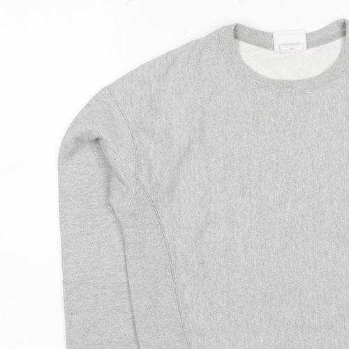Champion Women Grey XS Reverse Weave Logo Crew Neck Pullover Sweatshirt