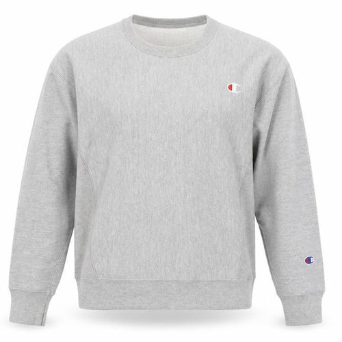 Champion Women Grey XS Reverse Weave Logo Crew Neck Pullover Sweatshirt