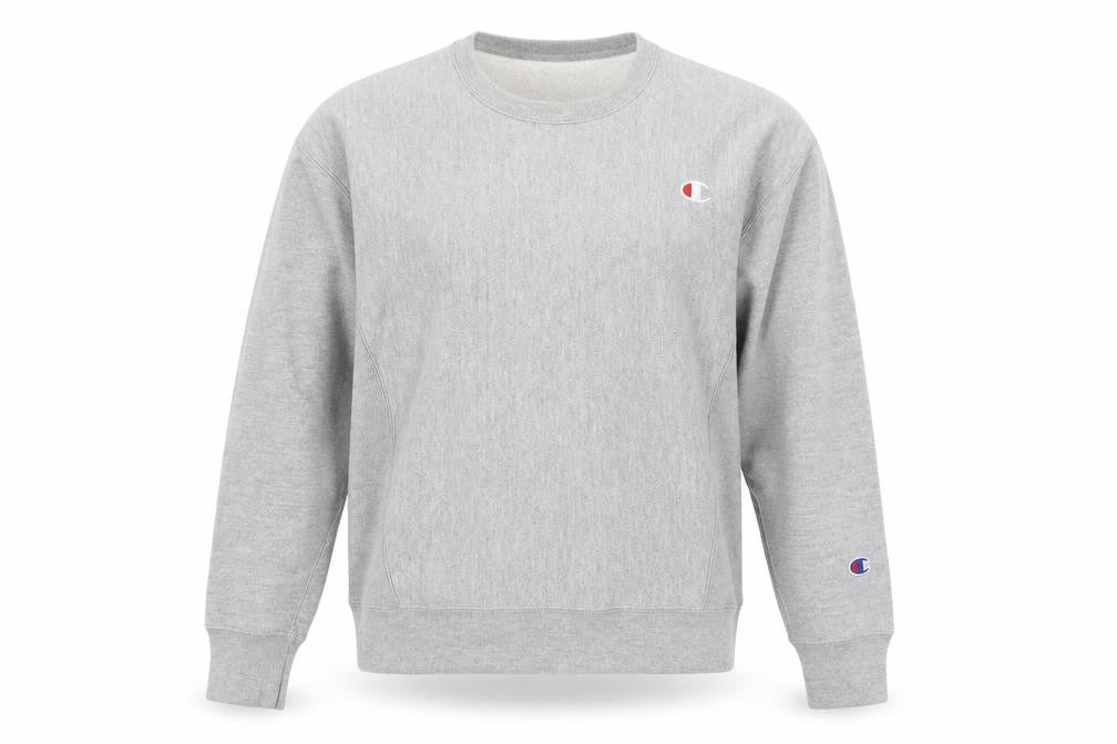 Champion Women Grey XS Reverse Weave Logo Crew Neck Pullover Sweatshirt