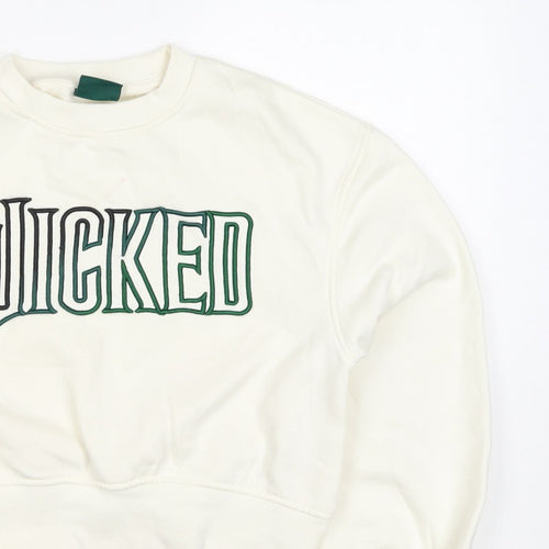 Wicked Girls Ivory Embroidered Logo Pullover Jumper 11-12 Years