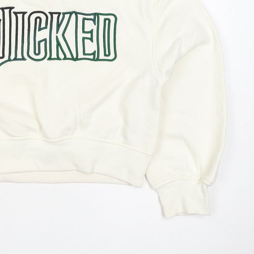 Wicked Girls Ivory Embroidered Logo Pullover Jumper 11-12 Years