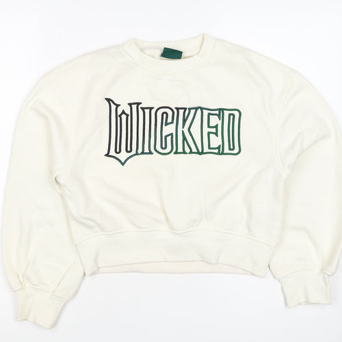 Wicked Girls Ivory Embroidered Logo Pullover Jumper 11-12 Years