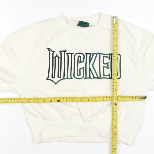 Wicked Girls Ivory Embroidered Logo Pullover Jumper 11-12 Years