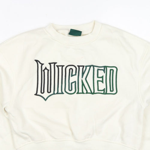 Wicked Girls Ivory Embroidered Logo Pullover Jumper 11-12 Years