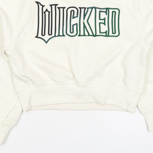 Wicked Girls Ivory Embroidered Logo Pullover Jumper 11-12 Years