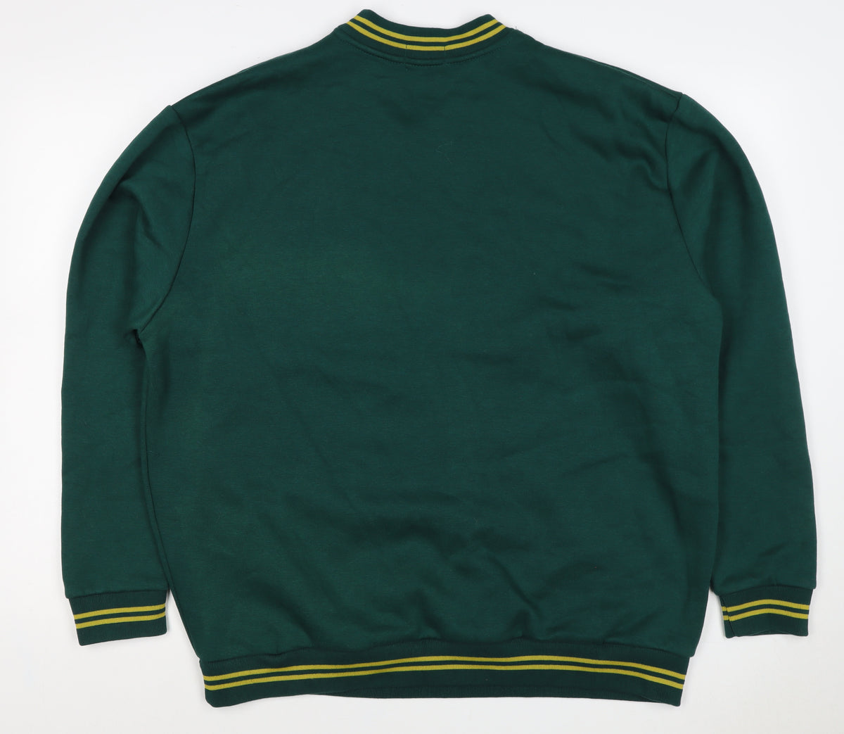 boohooMAN Men’s Green M V-Neck Graphic Print Pullover Sweatshirt