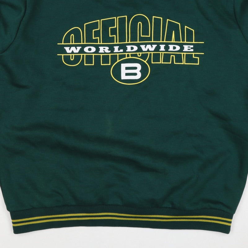 boohooMAN Men’s Green M V-Neck Graphic Print Pullover Sweatshirt