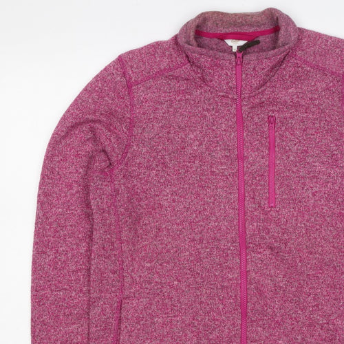 Cotton Traders Women’s Pink M Fleece Full Zip Collared Jacket