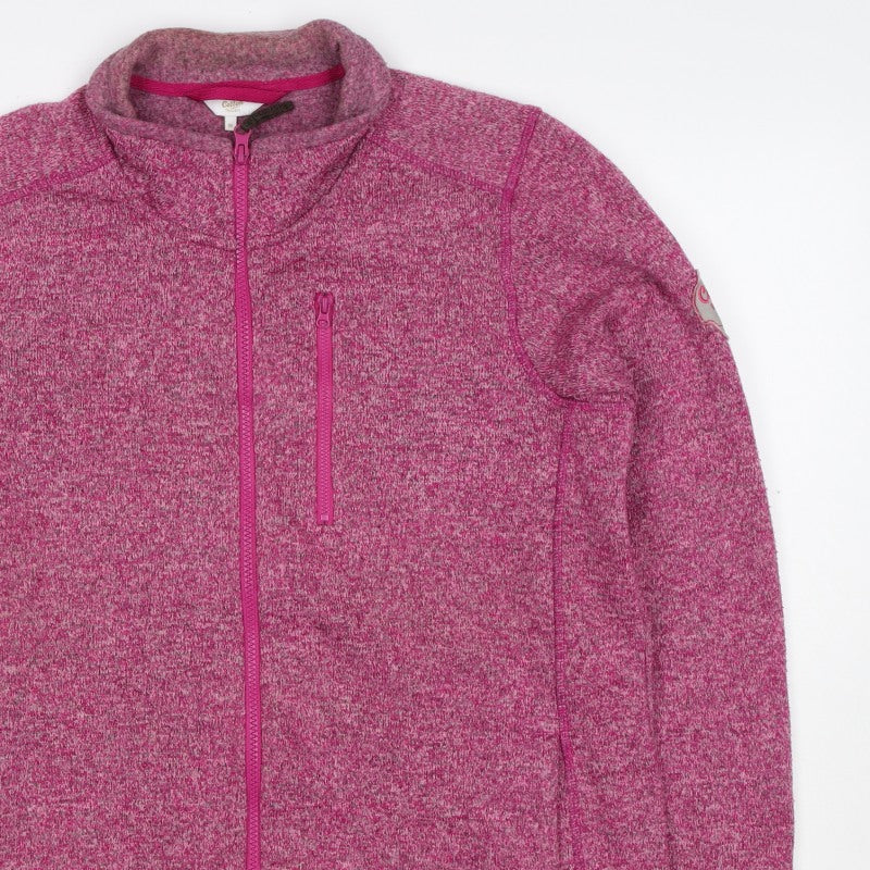 Cotton Traders Women’s Pink M Fleece Full Zip Collared Jacket