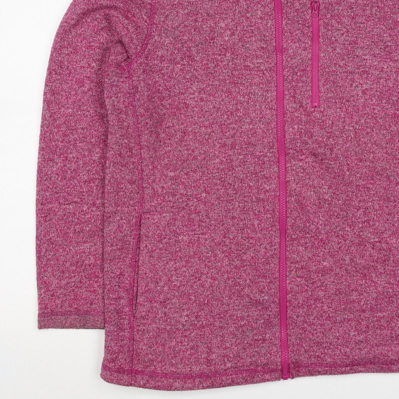 Cotton Traders Women’s Pink M Fleece Full Zip Collared Jacket