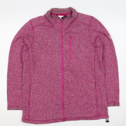 Cotton Traders Women’s Pink M Fleece Full Zip Collared Jacket