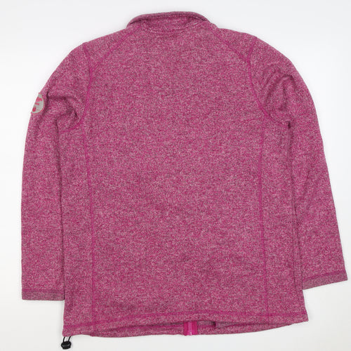 Cotton Traders Women’s Pink M Fleece Full Zip Collared Jacket