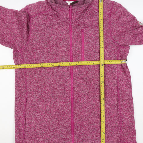 Cotton Traders Women’s Pink M Fleece Full Zip Collared Jacket