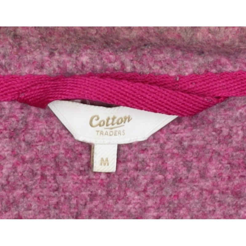 Cotton Traders Women’s Pink M Fleece Full Zip Collared Jacket