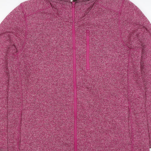 Cotton Traders Women’s Pink M Fleece Full Zip Collared Jacket