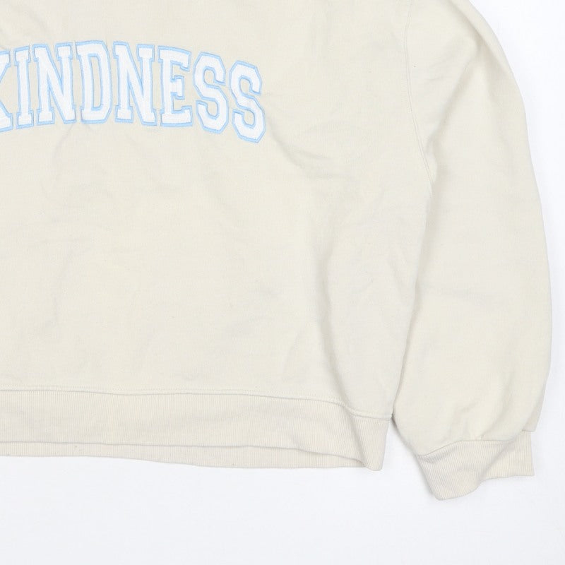 Additional view of Nobody's Child Women’s Ivory M Kindness Embroidered Sweatshirt