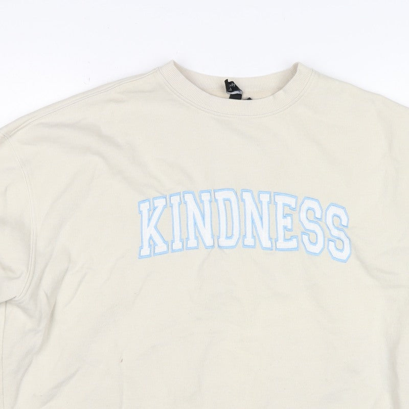 Additional view of Nobody's Child Women’s Ivory M Kindness Embroidered Sweatshirt