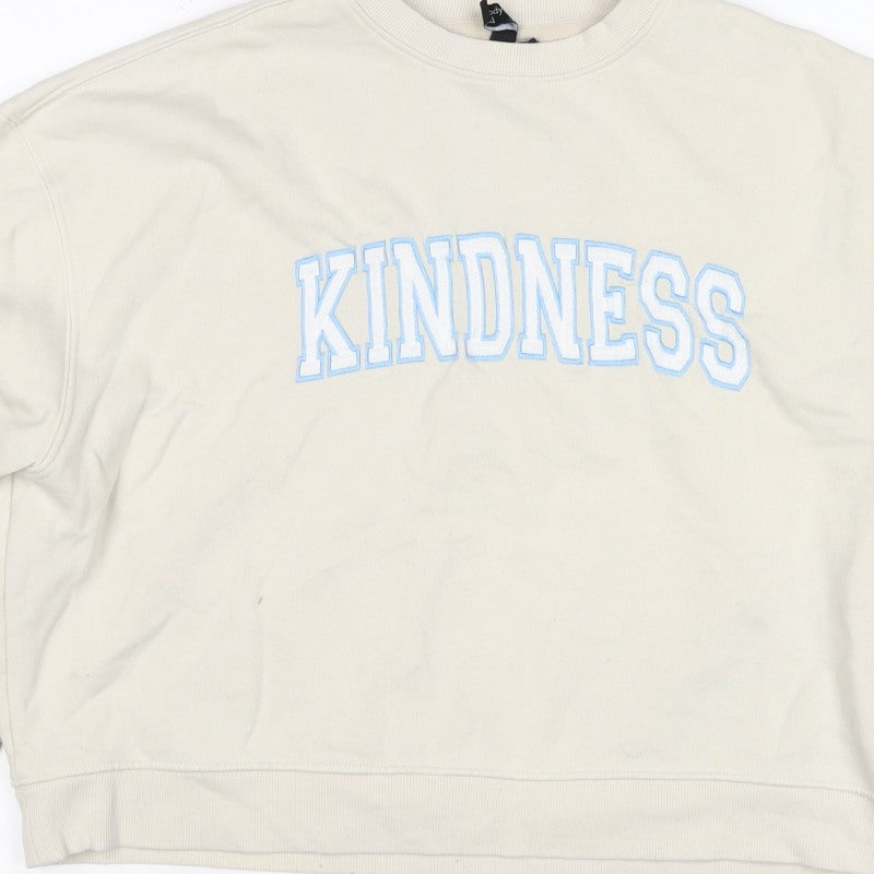 Additional view of Nobody's Child Women’s Ivory M Kindness Embroidered Sweatshirt