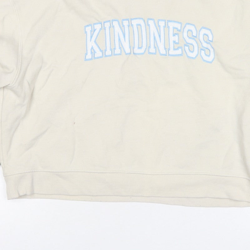 Additional view of Nobody's Child Women’s Ivory M Kindness Embroidered Sweatshirt
