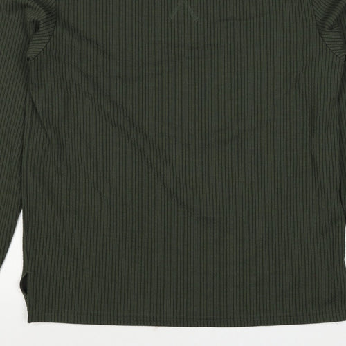 Primark Men’s Green M Ribbed Crew Neck Pullover Sweatshirt