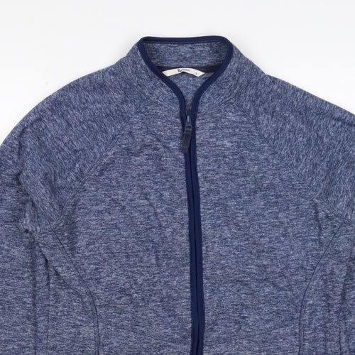 Tu Women Blue Size 12 Basic Full Zip Fleece Jacket with Pockets