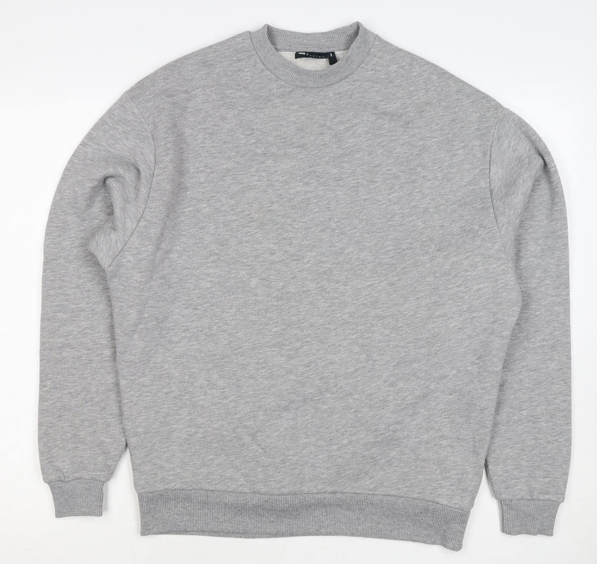 ASOS Design Men’s Grey XS Crew Neck Fleece Pullover Sweatshirt
