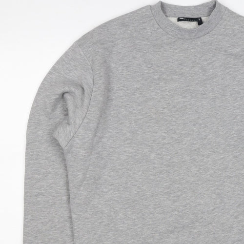ASOS Design Men’s Grey XS Crew Neck Fleece Pullover Sweatshirt