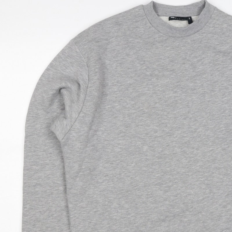 ASOS Design Men’s Grey XS Crew Neck Fleece Pullover Sweatshirt