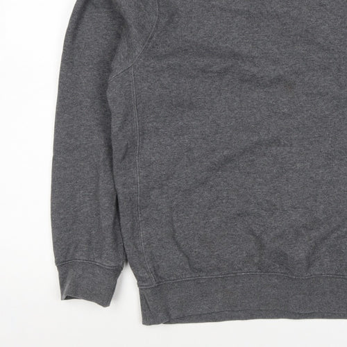 Nike Men’s Grey M Pullover Crew Neck Logo Sweatshirt