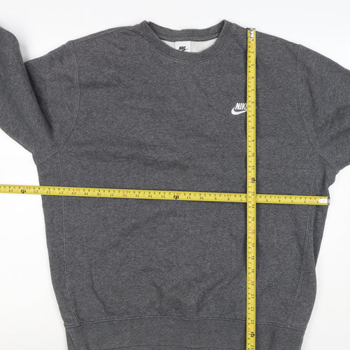 Nike Men’s Grey M Pullover Crew Neck Logo Sweatshirt