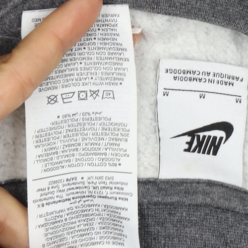 Nike Men’s Grey M Pullover Crew Neck Logo Sweatshirt