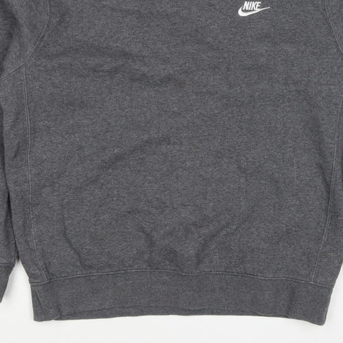 Nike Men’s Grey M Pullover Crew Neck Logo Sweatshirt