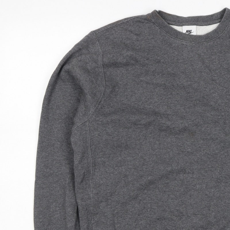Nike Men’s Grey M Pullover Crew Neck Logo Sweatshirt