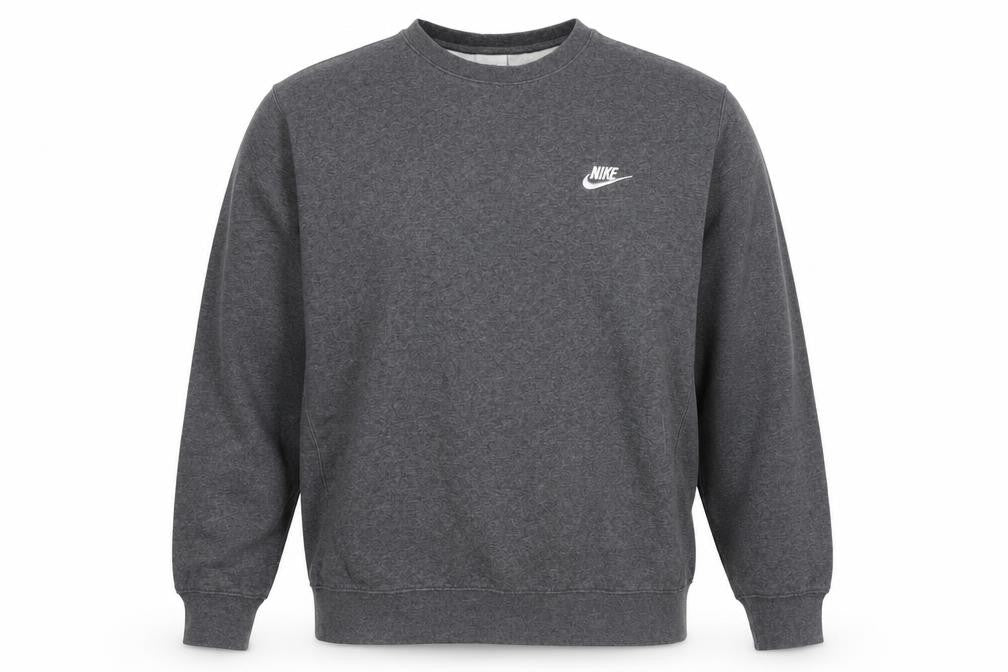 Nike Men’s Grey M Pullover Crew Neck Logo Sweatshirt