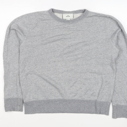 H&M Edition Men’s Grey M Crew Neck Cotton Silk Pullover Sweatshirt