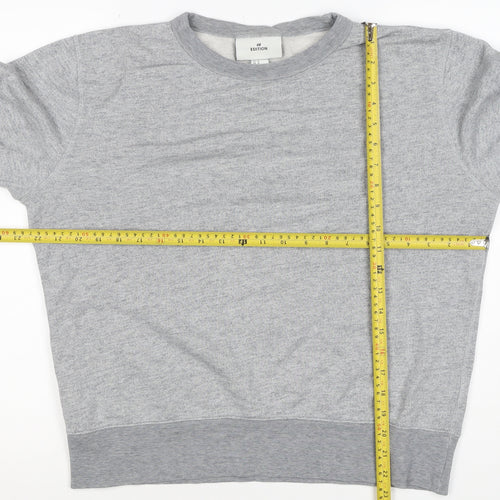 H&M Edition Men’s Grey M Crew Neck Cotton Silk Pullover Sweatshirt