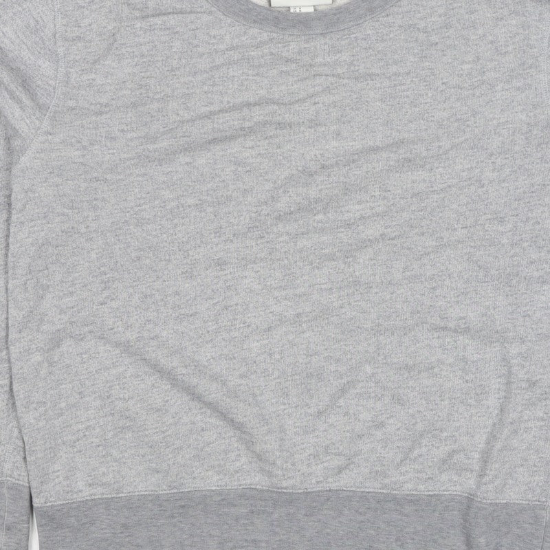 H&M Edition Men’s Grey M Crew Neck Cotton Silk Pullover Sweatshirt