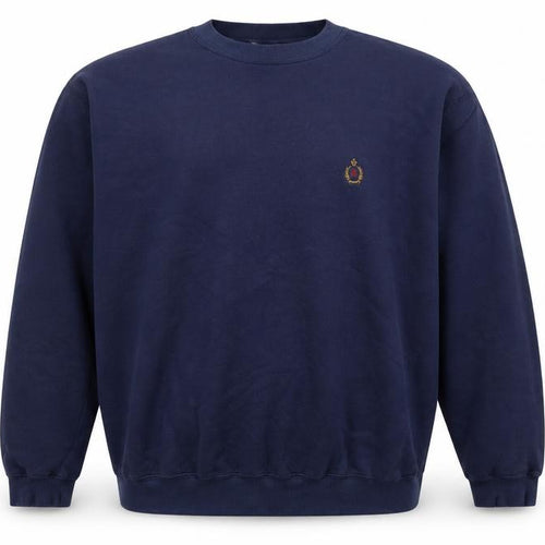 Bugle Boy Men’s Blue XL Crew Neck Embroidered Logo Pullover Sweatshirt